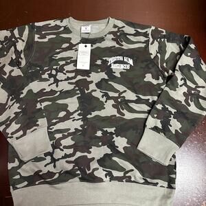 Crooks & castles, death row records, camo crewneck sweatshirt large